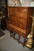 AN 18TH.C.WALNUT CHEST ON STAND