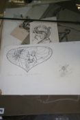 A QUANTITY OF ILLUSTRATIONS AND SKETCHES AFTER THE ART NOUVEAU.