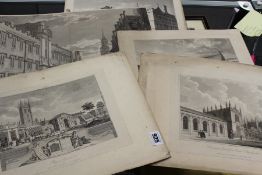 VARIOUS ENGRAVINGS DEPICTING EXETER COLLEGE, OXFORD, ALL SOULS, ETC.