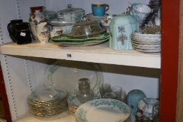 AN EDWARDIAN PART DINNER SERVICE,VARIOUS TEAWARES,ETC