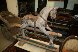 A LATE VICTORIAN TRESTLE ROCKING HORSE