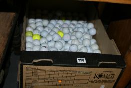 A QTY OF BOOKS AND A LARGE COLLECTION OF GOLF BALLS