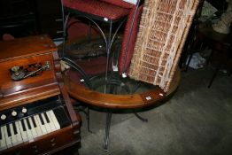 A DUCAL TABLE AND FOUR CHAIRS