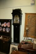 AN EARLY 18TH.C.EBONISED LONG CASE CLOCK SIGNED JAMES OAKLEY, OXON