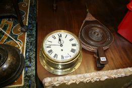 AN EARLY 20TH.C.BULKHEAD CLOCK