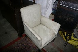 TWO VICTORIAN / EDWARDIAN ARMCHAIRS