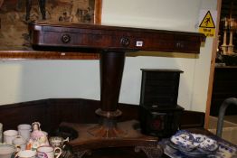 A WM.IV.ROSEWOOD FOLD OVER CARD TABLE