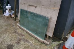TEN LARGE SHEETS OF PLATE GLASS