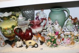 A QTY OF ORNAMENTS,VASES,ETC