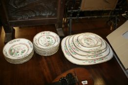 A VICTORIAN INDIAN TREE PATTERN PART DINNER SERVICE