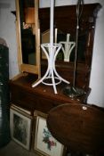 AN OAK MIRROR BACK SIDEBOARD