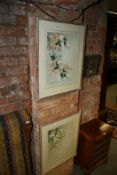 A SET OF THREE FLORAL WATERCOLOURS SIGNED GONGA SINGH