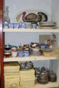 VARIOUS EDWARDIAN TEAWARES, LATER COLLECTOR`S PLATES AND JAPANESE TEA SERVICE, 19TH,C.CHINESE