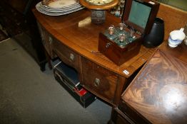 A GEORGIAN INLAID MAHOGANY SIDEBOARD