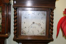 A GEORGIAN 30 HOUR LONG CASE CLOCK