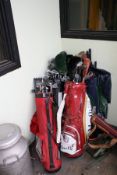 A LARGE QTY OF GOLF CLUB SETS