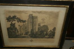 A SET OF 19TH.C.ENGRAVINGS STANTON HARCOURT INTEREST