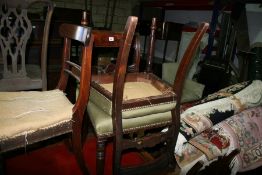 A SET OF FOUR REGENCY DINING CHAIRS