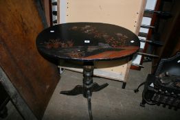 A LACQUER TRIPOD TABLE