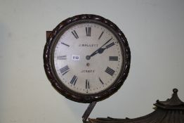 A 19TH.C.FUSEE WALL CLOCK