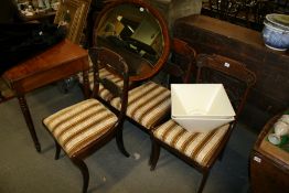 A SET OF SIX REGENCY MAHOGANY DINING CHAIRS