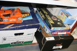 A LARGE COLLECTION OF TOYS, BOARD GAMES,ETC