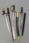 A 19th Century Regulation Pattern Constabulary sword, 56.5cm curved blade etched with a fleurs-de-