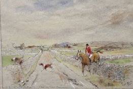 Captain J.D. Guille (20th Century) Irish,”The Galway Hounds (The Blazers) - A Hunt from Rolands