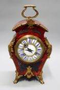 A late 19th Century French gilt brass mounted mantel clock in the Louis XVI style, the dial signed