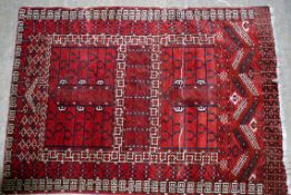 A Turkoman Engsi rug,162 x 115cm.