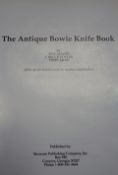 A collection of Bowie knife books, including Abels, Adams, Voyles, and Moss - The Antique Bowie