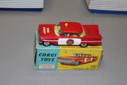 Corgi Chevrolet Fire Chief Car, near mint with internal packing piece in good+ box.