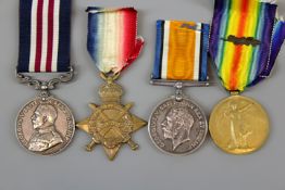 A First War Middlesex Regiment Military Medal group of four, to 6221 PTE W. GEARY 12/MIDDX. R. and