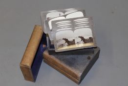 A collection of World War I stereoscopic cards, in two original boxed sets of one hundred in each