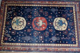 A Turkestan rug, 188 x 118cm.