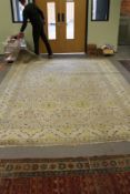 A Persian roomsize carpet,402 x 286cm.