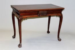 A George III and later mahogany pier table with shaped upper frieze, on slender tapering cabriole