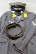 A Luftwaffe Gefreiter (Corporal`s) Fliegerbluse, two slash pockets with button down flaps, breast