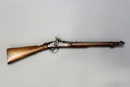 A good Westley Richards Monkey Tail Carbine, 18inch sighted barrel fitted with rear leaf sights to