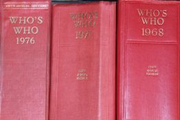 Twelve various volumes of Who`s Who, and other peerage reference books.