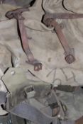 A large quantity of assorted military webbing, belts, pouches, haversacks etc., mostly wartime