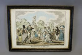 George Cruikshank: Monstrosities, five hand coloured engravings; 1818, 1819 & 1820, 1821, 1822, 1825