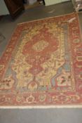 An Oriental carpet of Heriz design, 278 x 184cm.