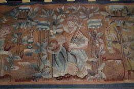 A tapestry figural panel,60 x 170cm.