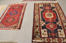 A Persian tribal rug, 188 x 112cm, and a Hamadan rug. (2)