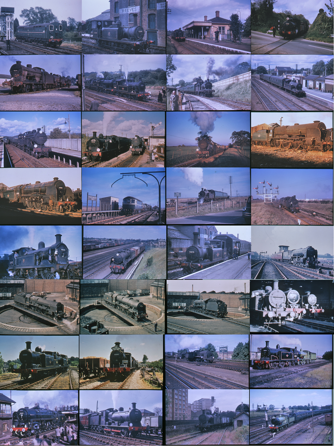 Colour Slides, 136 Agfacolour of BR Steam (1 diesel)  taken between 1961 and 1962.Predominantly BR(