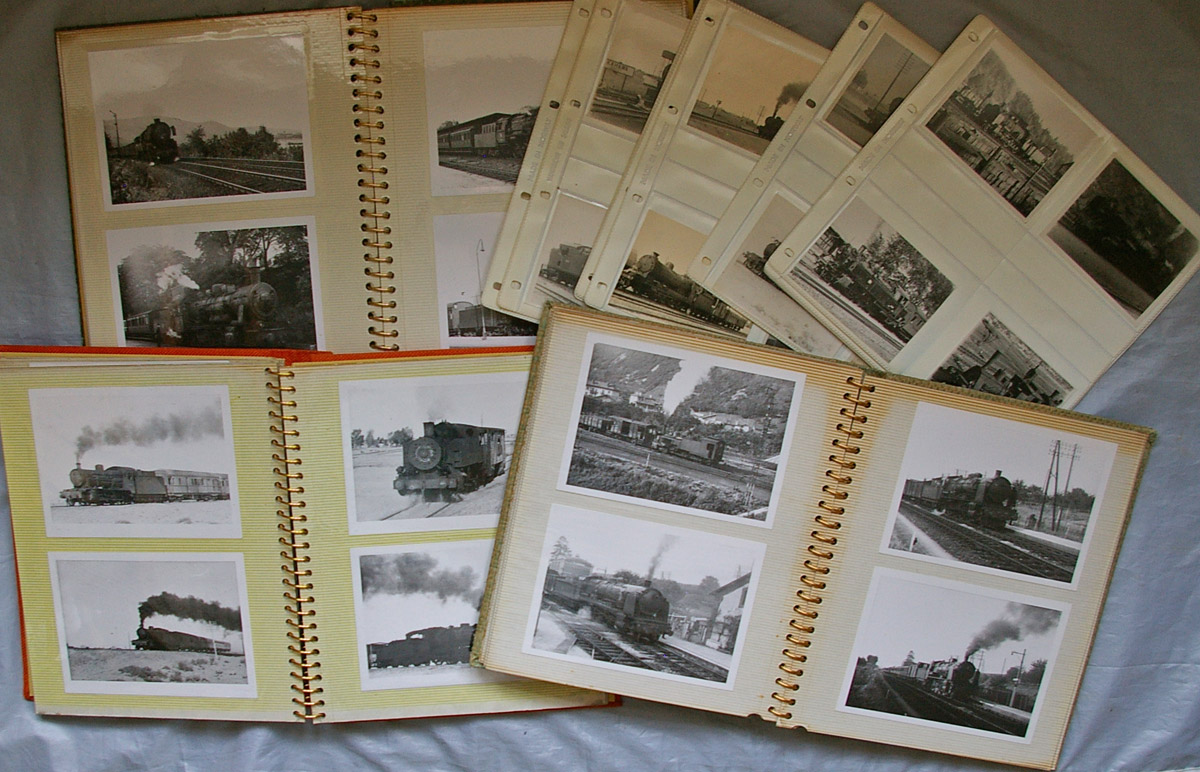 Three Albums of Continental Steam b/w Photographs. The first has approximately 45 South African