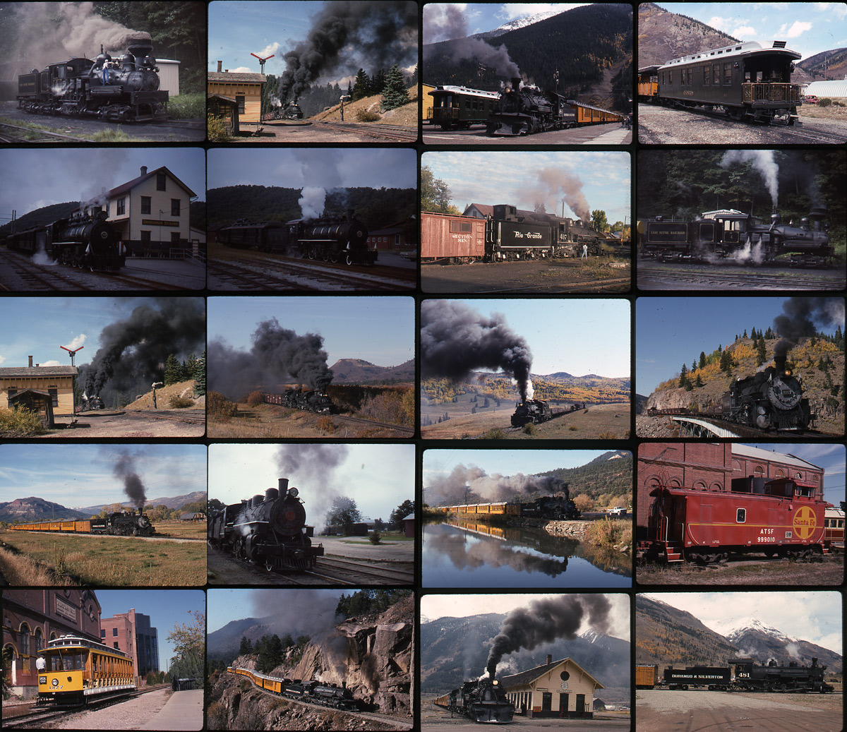 Railway Slides, approximately 550 of shots taken in the USA. Sold with copyright. (sample