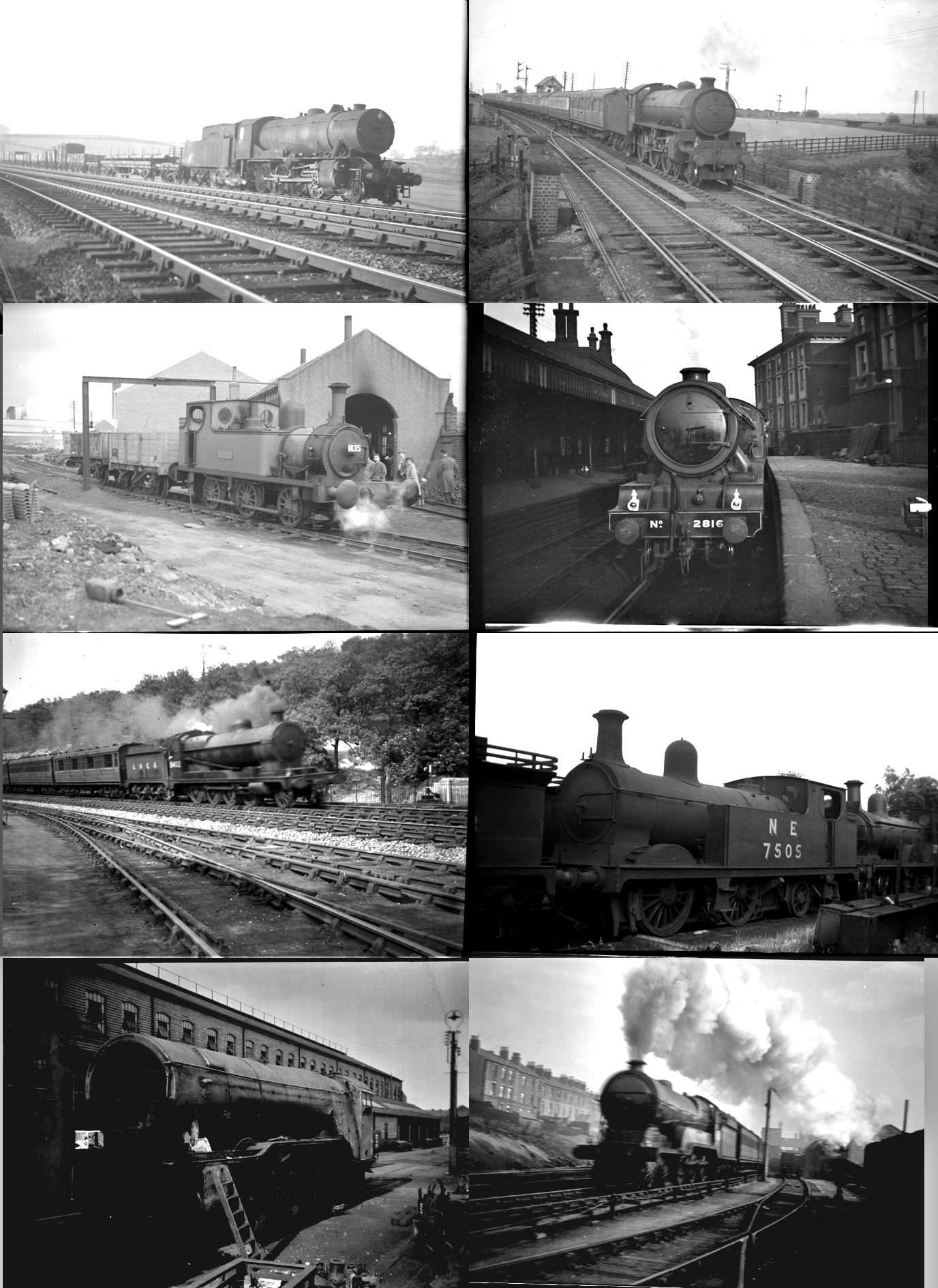 Negatives, approximately 250, b/w mostly medium format steam taken at a variety of UK locations.