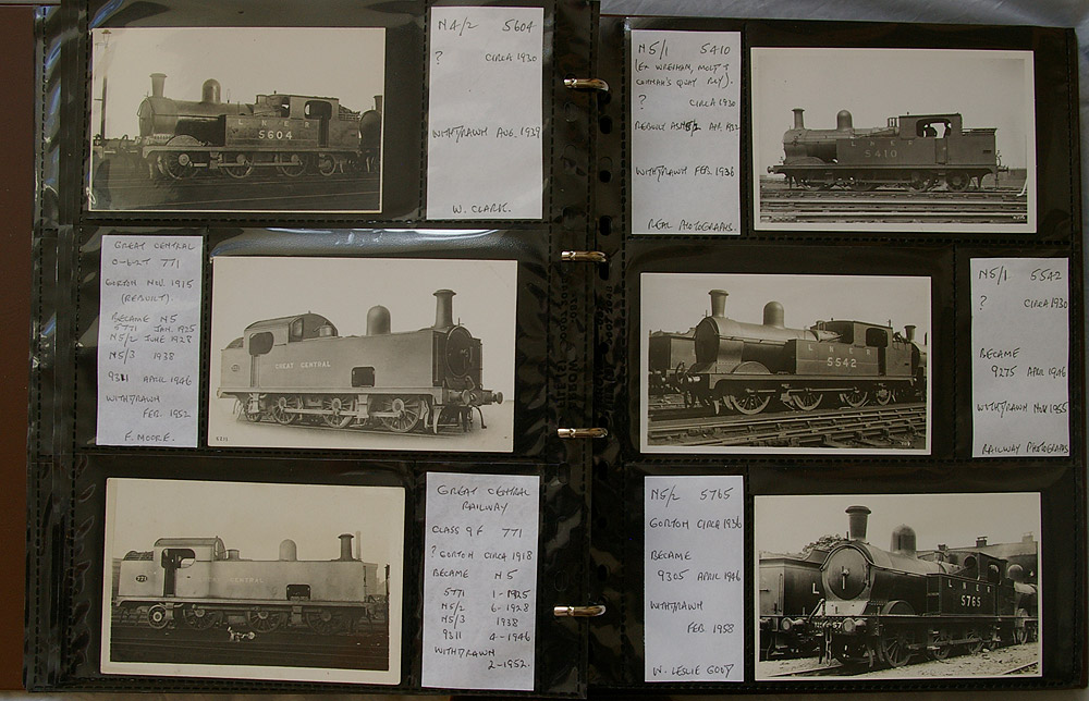 An Album of over 300 black and white locomotive Postcards, LNER and constituents, marked class J63